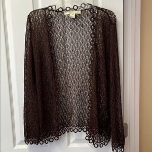 Bette Paige Chocolate Crochet Top